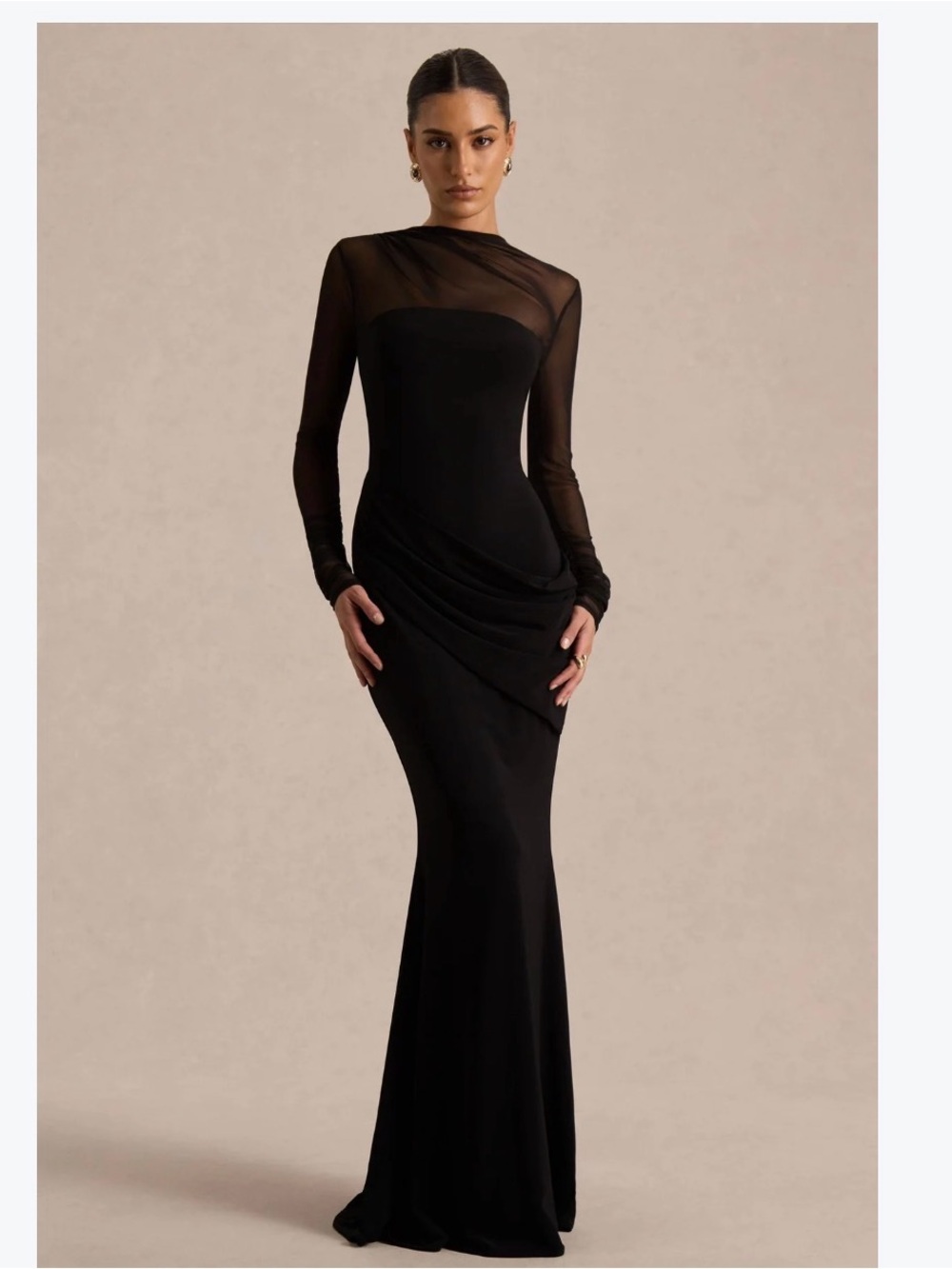 Club London Deema High Neck Maxi Dress